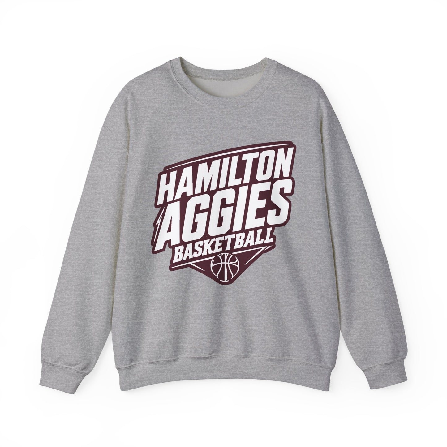 Adult Crewneck Sweatshirt \ Hamilton Aggies Basketball \ HABK2