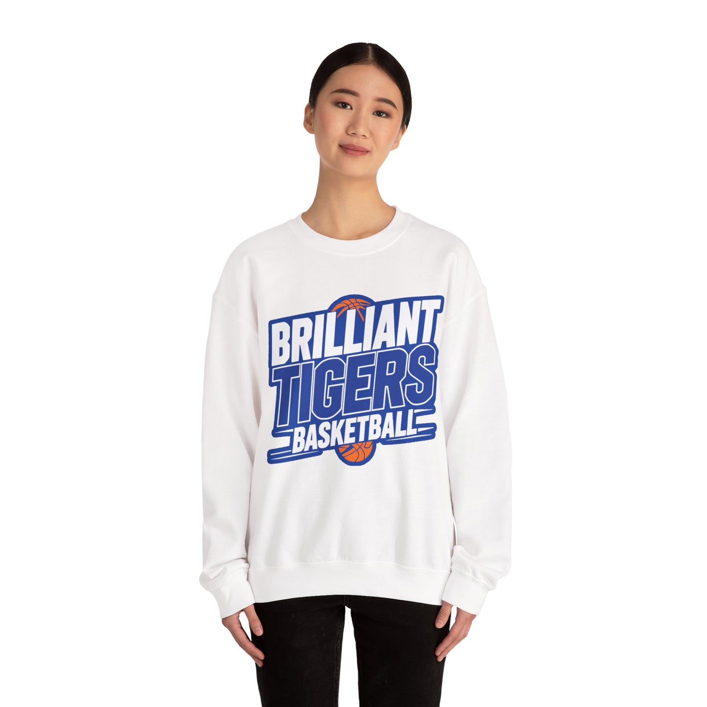 Adult Crewneck Sweatshirt \ Brilliant Tigers Basketball \ BTBK1