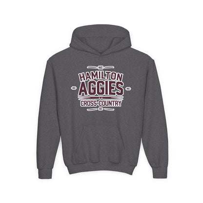 Youth Hoodie Sweatshirt \ Hamilton Aggies Cross-Country \ HCC1