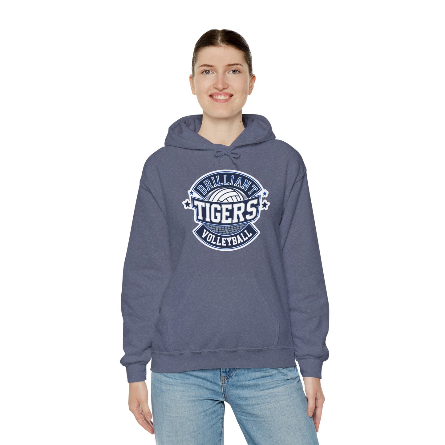 Adult Hoodie Sweatshirt \ Brilliant Tigers Volleyball \ BTV1