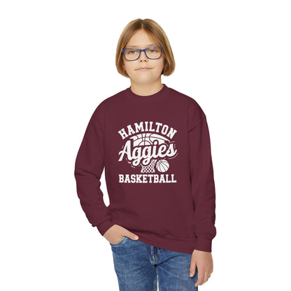 Youth Crewneck Sweatshirt \ Hamilton Aggies Basketball \ HABBG1