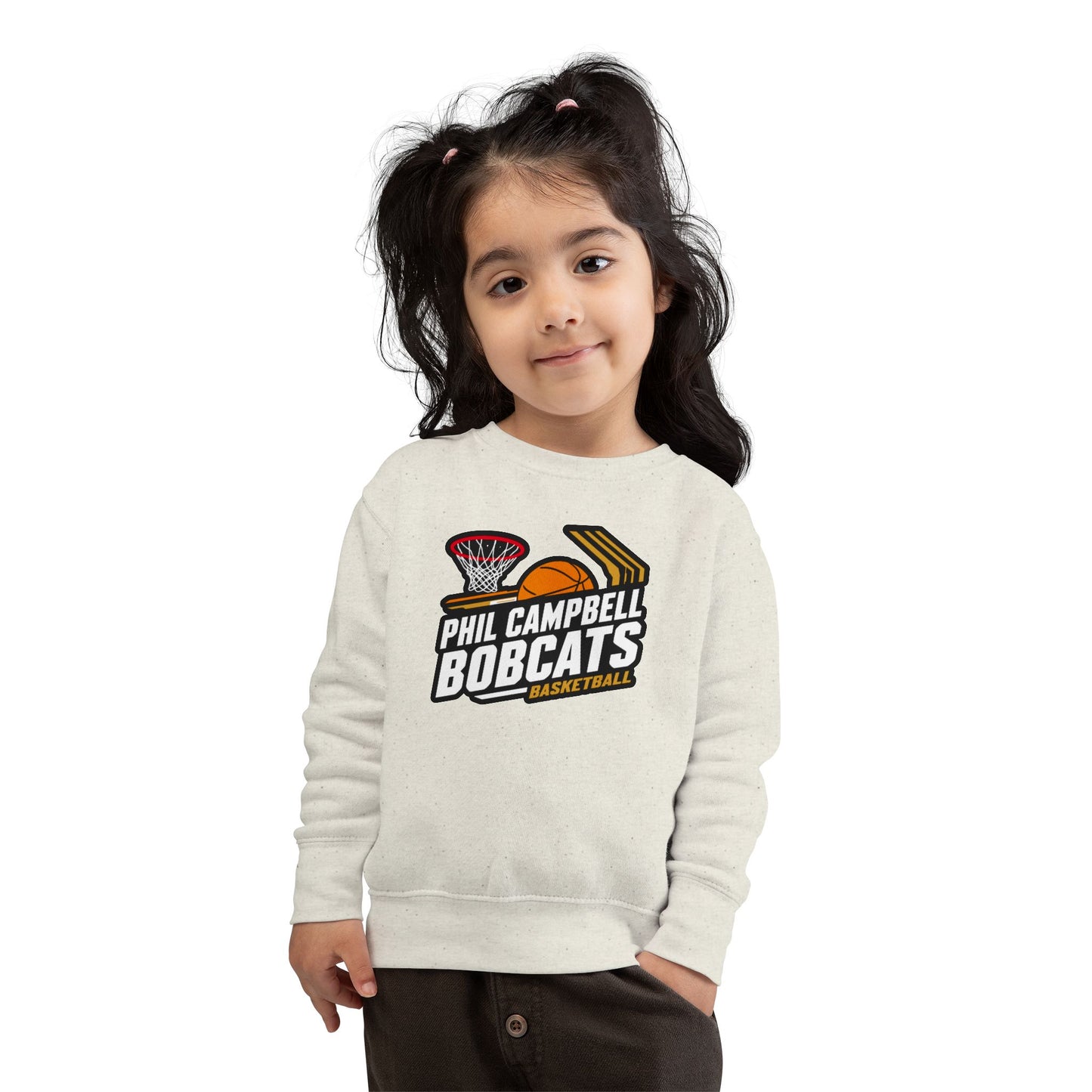 Toddler Crewneck Sweatshirt \ Phil Campbell Bobcats Basketball \ PCBBK1