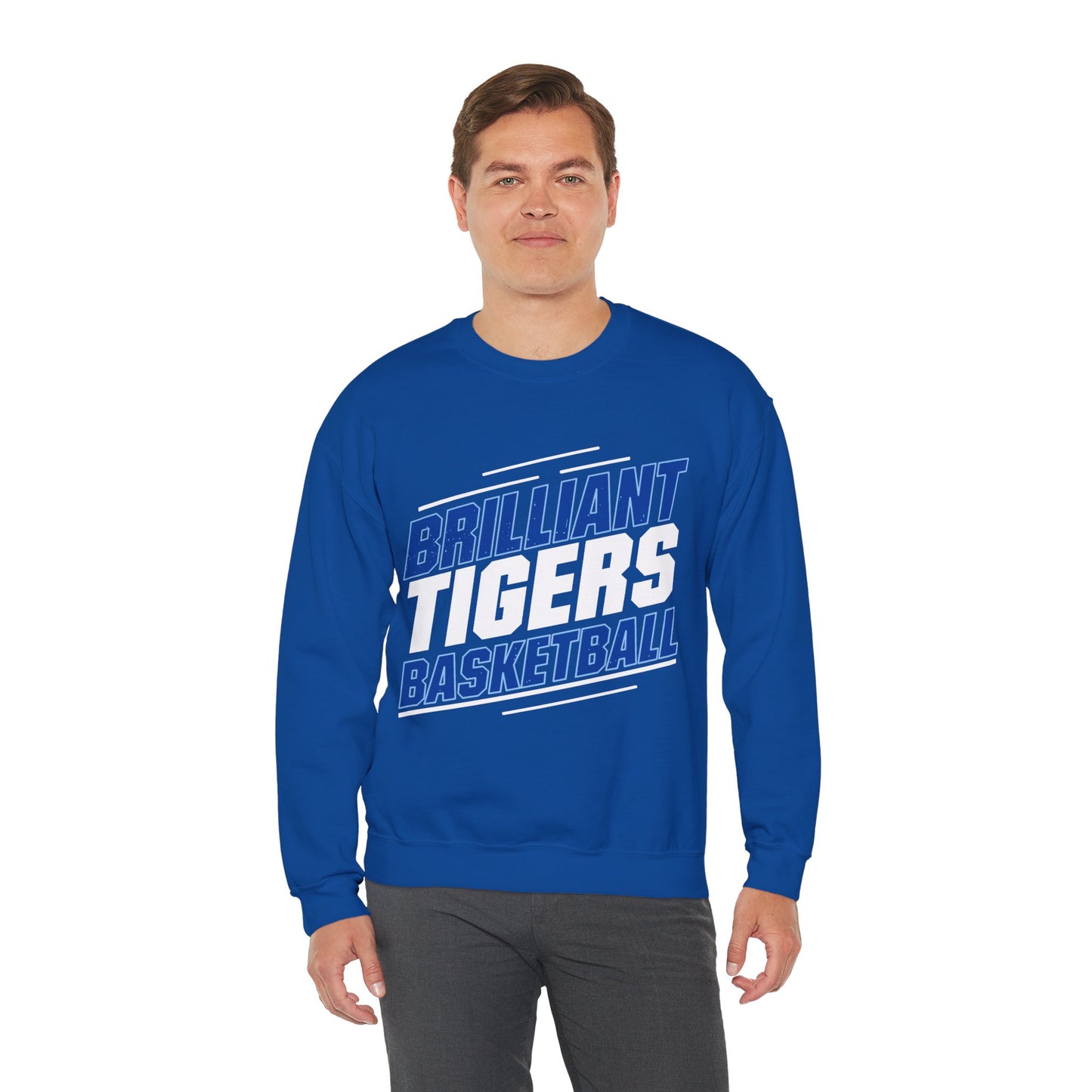 Adult Crewneck Sweatshirt \ Brilliant Tigers Basketball \ BTBK2
