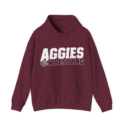 Adult Hoodie Sweatshirt \ Hamilton Aggies Wrestling \ HAW3