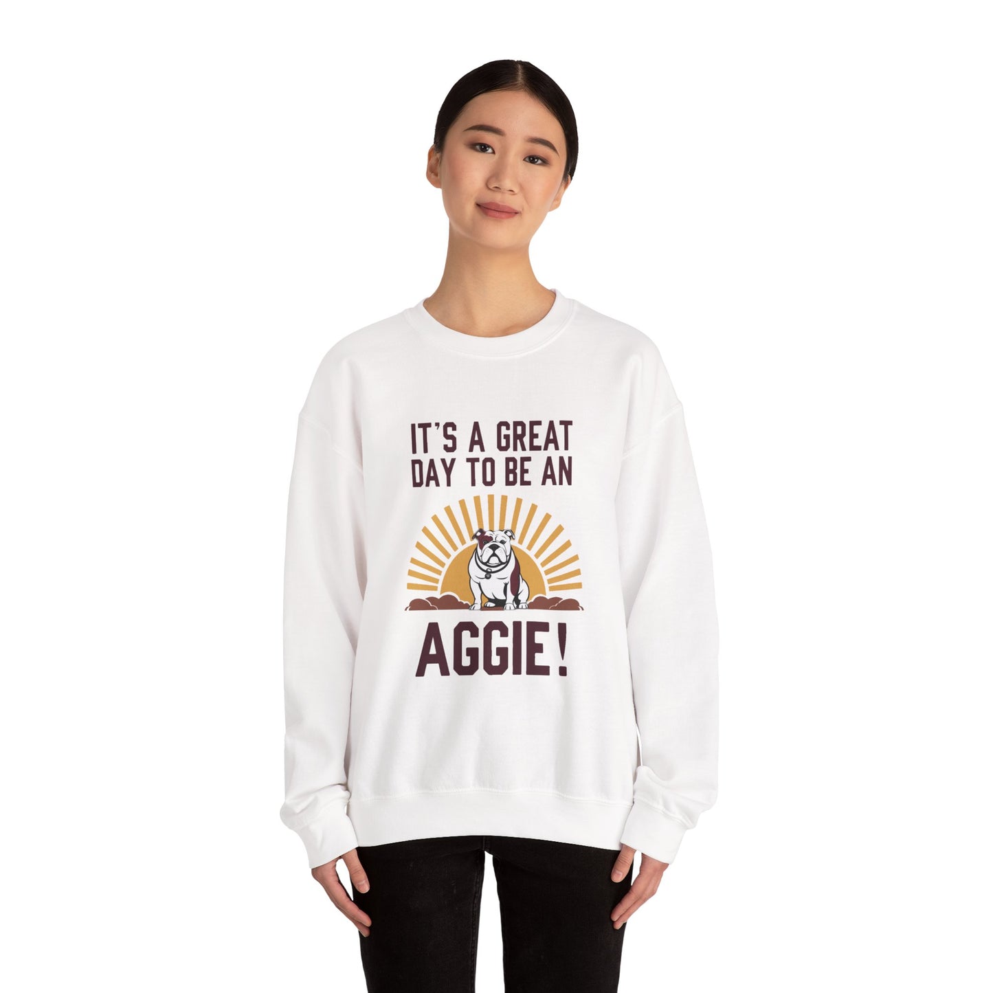 Adult Crewneck Sweatshirt \ It's a Great Day to be a Aggie! \ GDA4