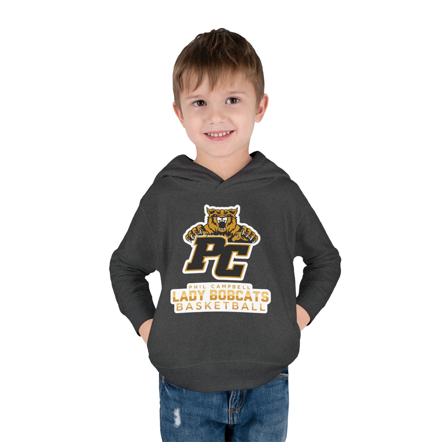 Toddler Hoodie Sweatshirt \ Phil Campbell Bobcats Basketball \ PCBBKG1