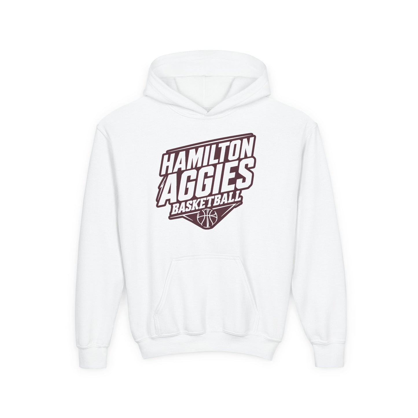 Youth Hoodie Sweatshirt \ Hamilton Aggies Basketball \ HABB2