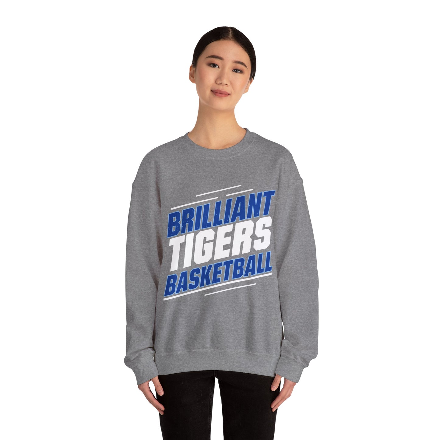 Adult Crewneck Sweatshirt \ Brilliant Tigers Basketball \ BTBK2