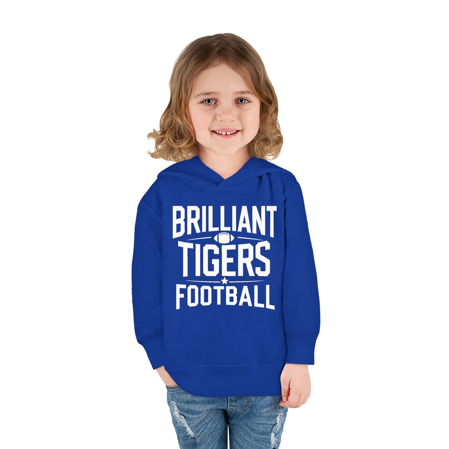 Toddler Hoodie Sweatshirt \ Brilliant Tigers Football \ BTF1