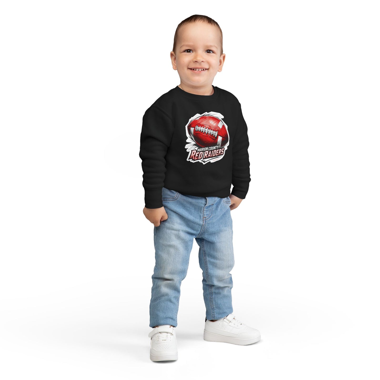 Toddler Crewneck Sweatshirt \ Marion County Red Raiders Football \ MCF1