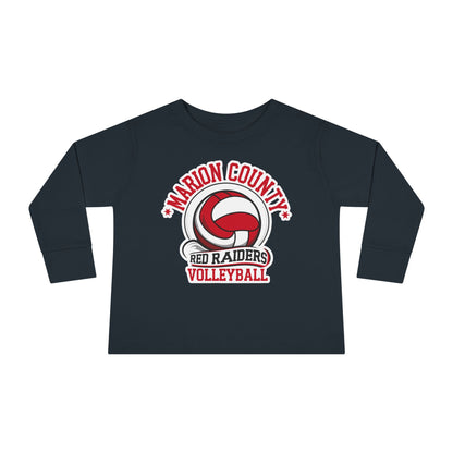 Toddler Long Sleeve Tee \ Marion County Red Raiders Volleyball \ MCV1