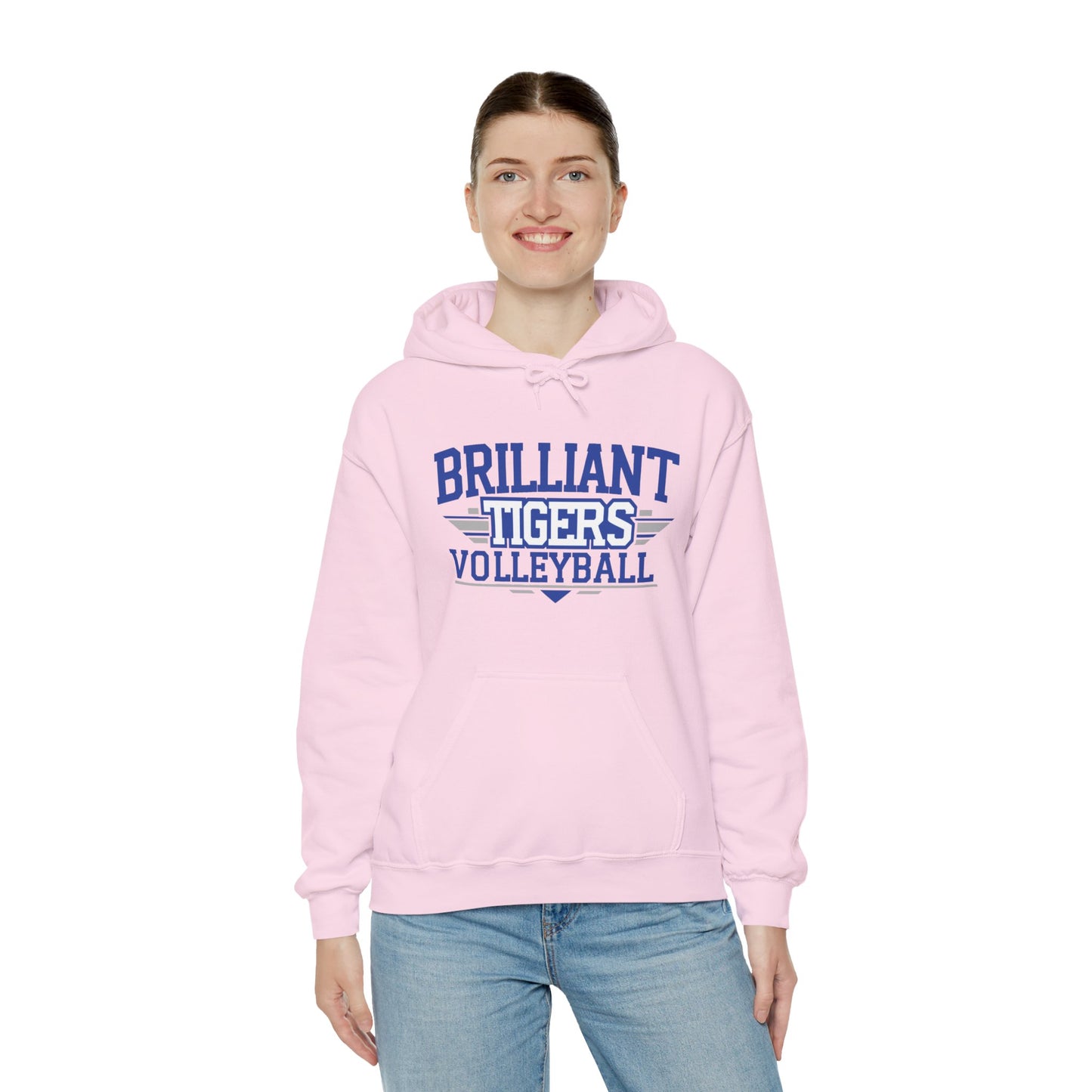 Adult Hoodie Sweatshirt \ Brilliant Tigers Volleyball \ BTV2