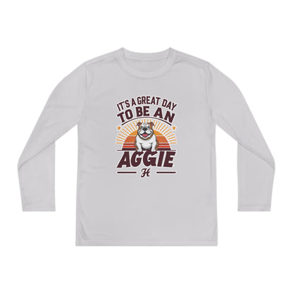 Youth Long Sleeve Tee \ It's a Great Day to Be an Aggie! \ GDA2