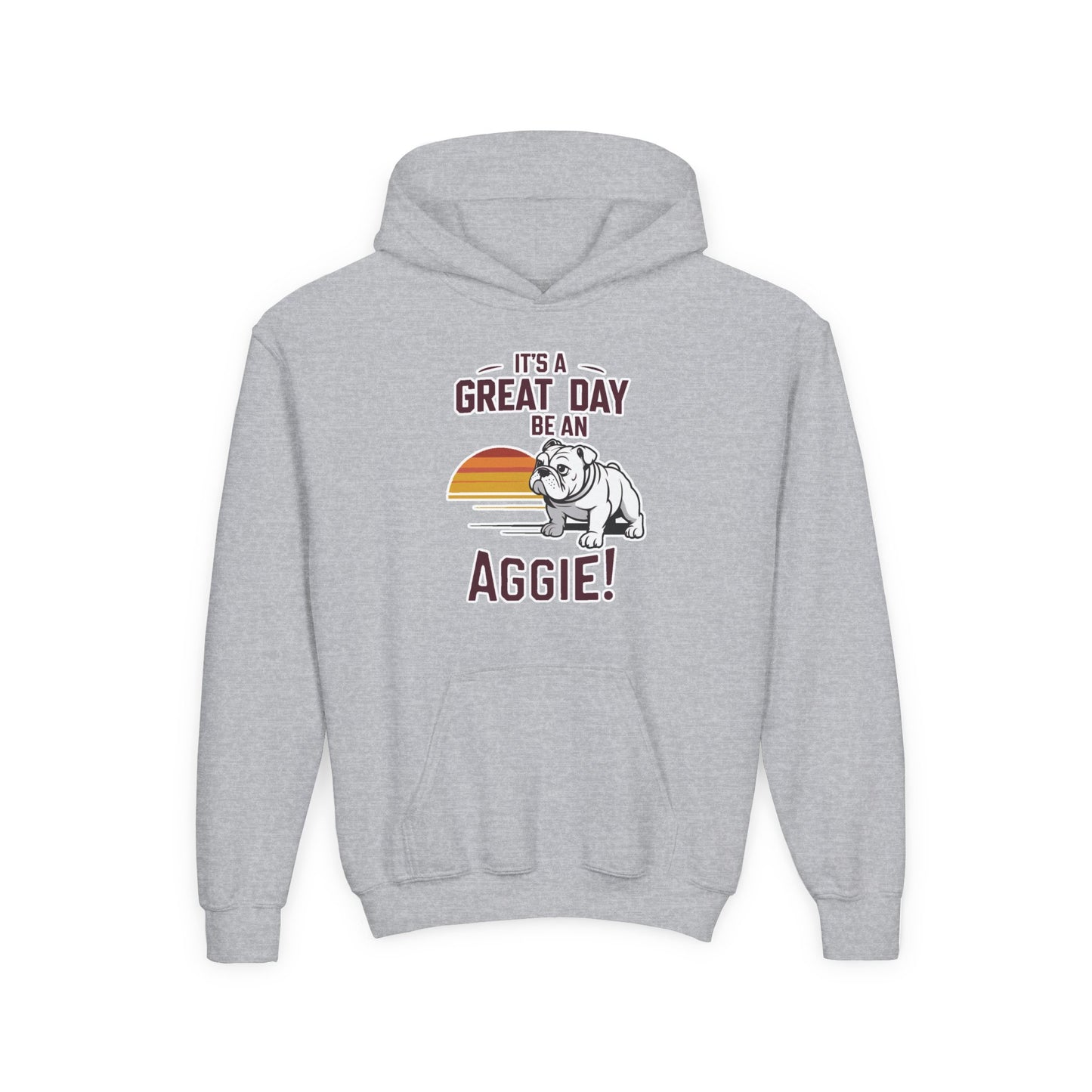 Youth Hoodie Sweatshirt \ It's a Great Day to be an Aggie! \ GDA3