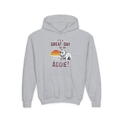 Youth Hoodie Sweatshirt \ It's a Great Day to be an Aggie! \ GDA3