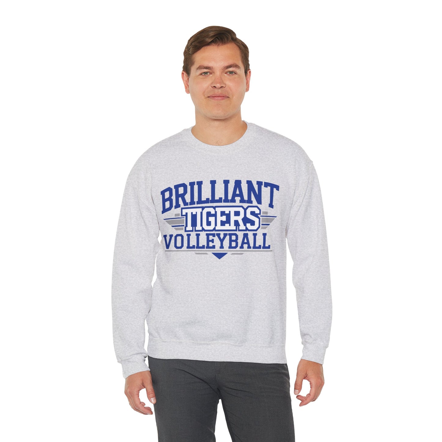 Adult Crewneck Sweatshirt \ Brilliant Tigers Volleyball \ BTV2