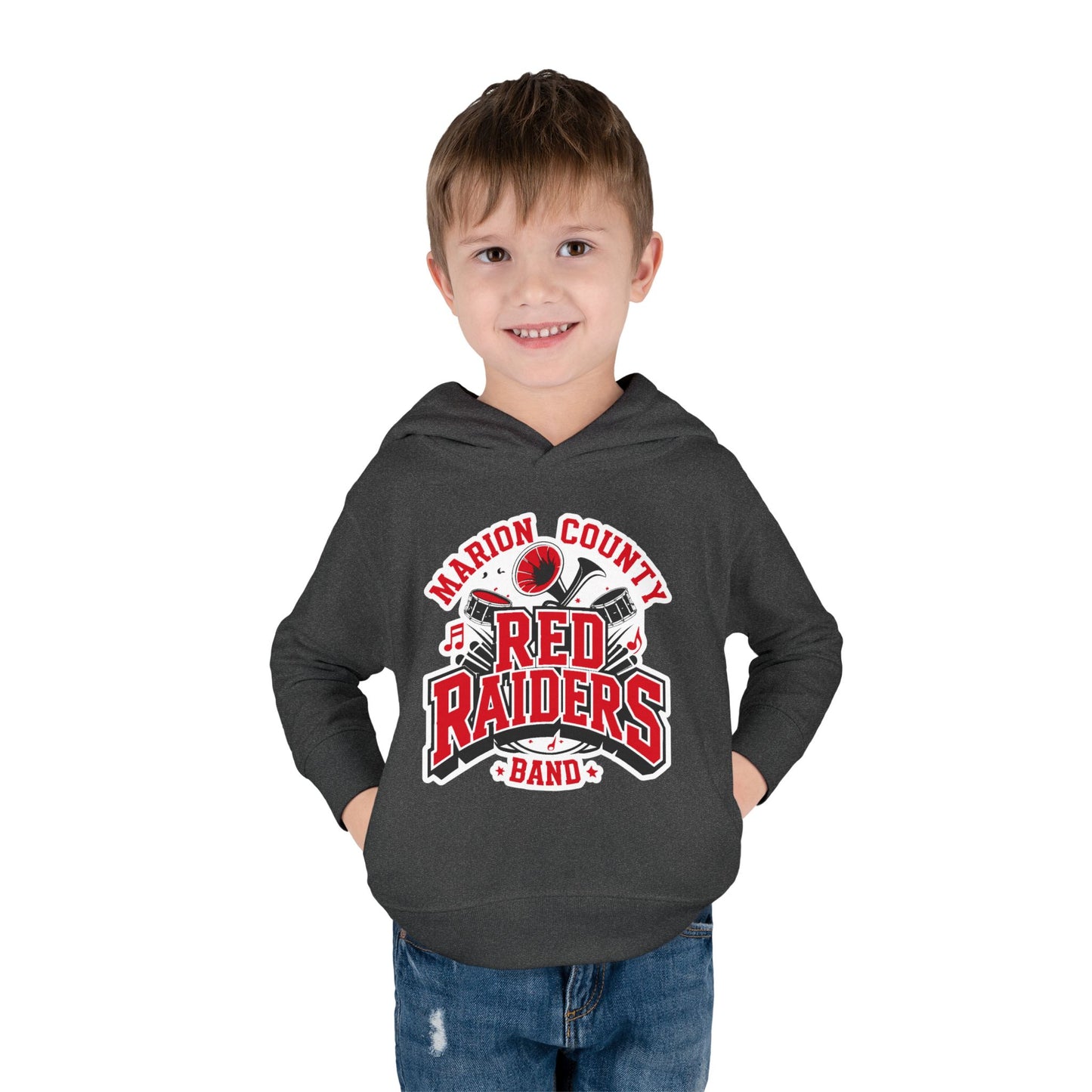 Toddler Hoodie Sweatshirt \ Marion County Red Raiders Band \ MCB2