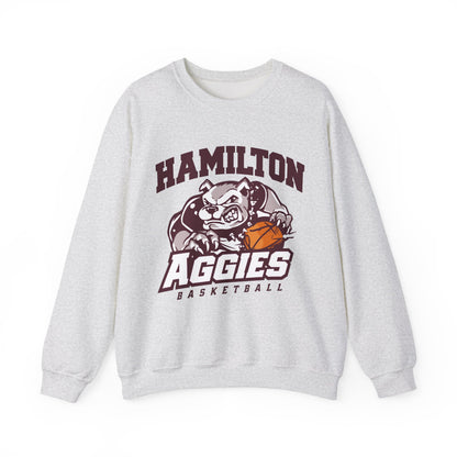 Adult Crewneck Sweatshirt \ Hamilton Aggies Basketball \ HABB1