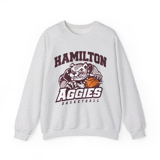 Adult Crewneck Sweatshirt \ Hamilton Aggies Basketball \ HABB1
