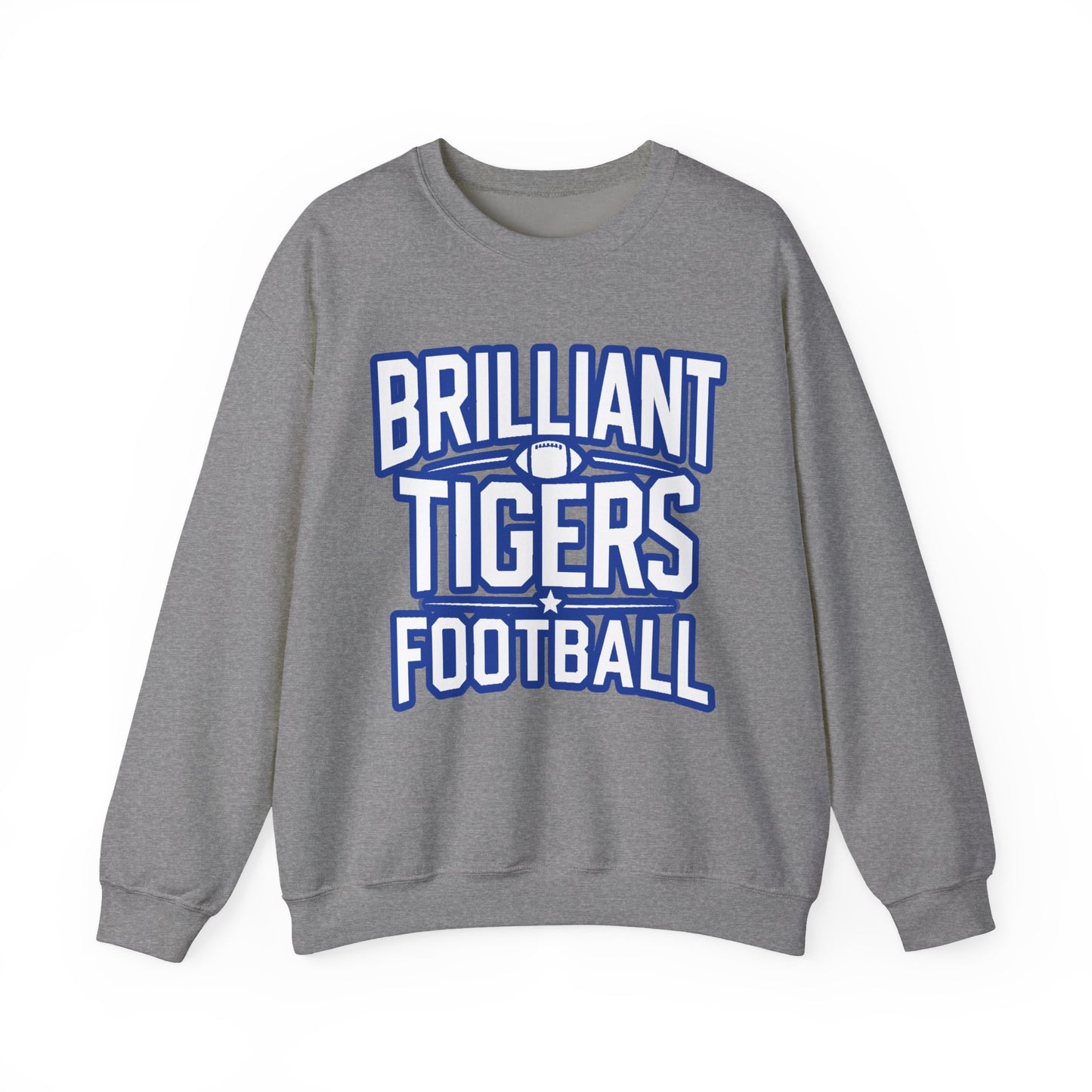 Adult Crewneck Sweatshirt \ Brilliant Tigers Football \ BTF1