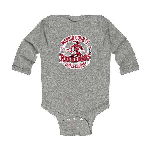 Long Sleeve Baby Bodysuit \ Marion County Red Raiders Cross-Country \ MCCC2