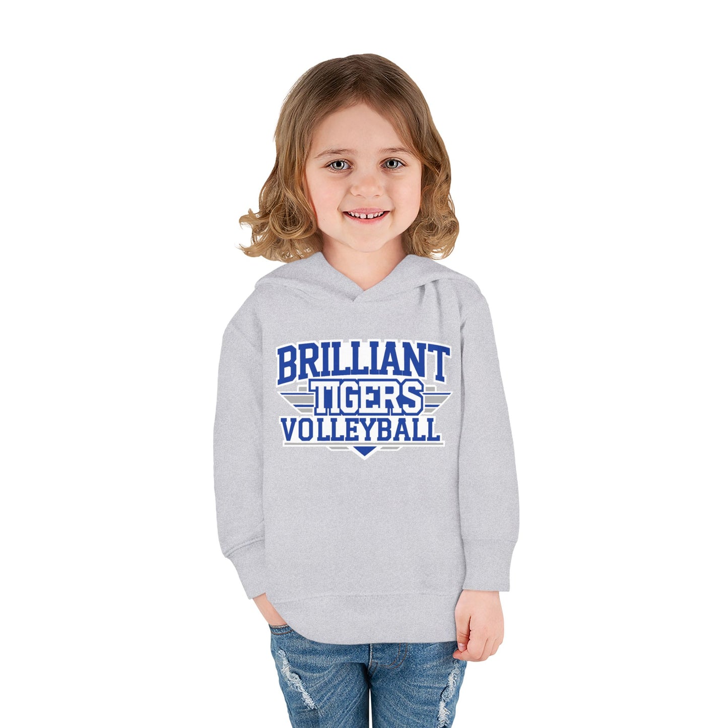 Toddler Hoodie Sweatshirt \ Brilliant Tigers Volleyball \ BTV2