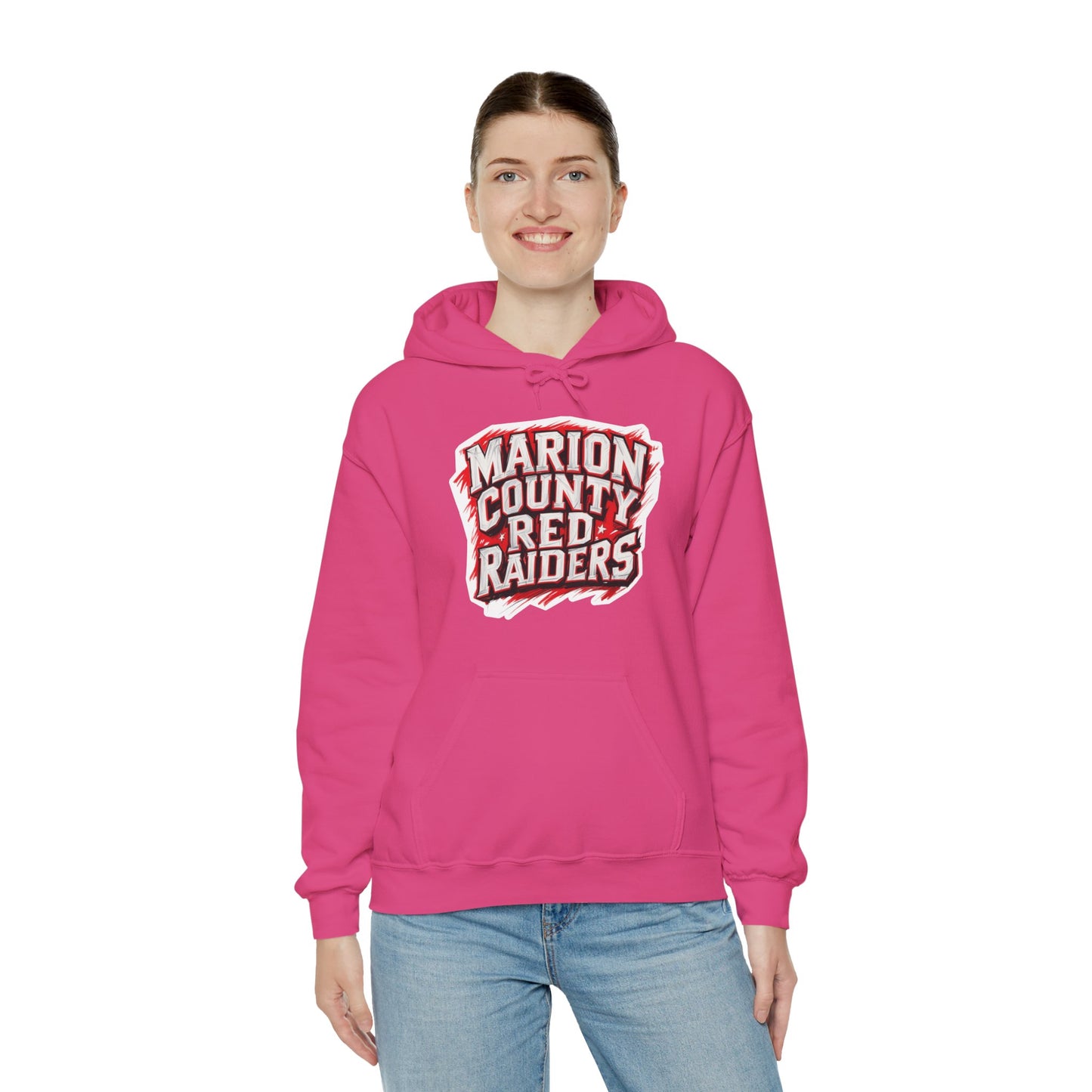Adult Hoodie Sweatshirt \ Marion County Red Raiders \ MC1