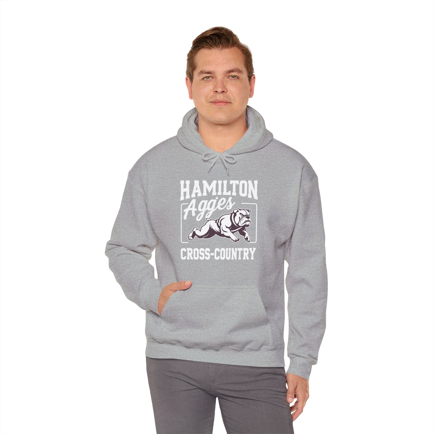 Adult Hoodie Sweatshirt \ Hamilton Aggies Cross-Country \ HCC2
