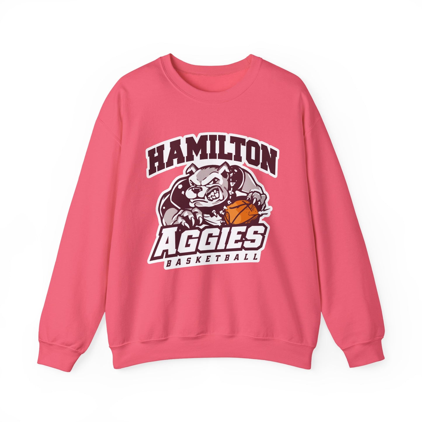 Adult Crewneck Sweatshirt \ Hamilton Aggies Basketball \ HABK1