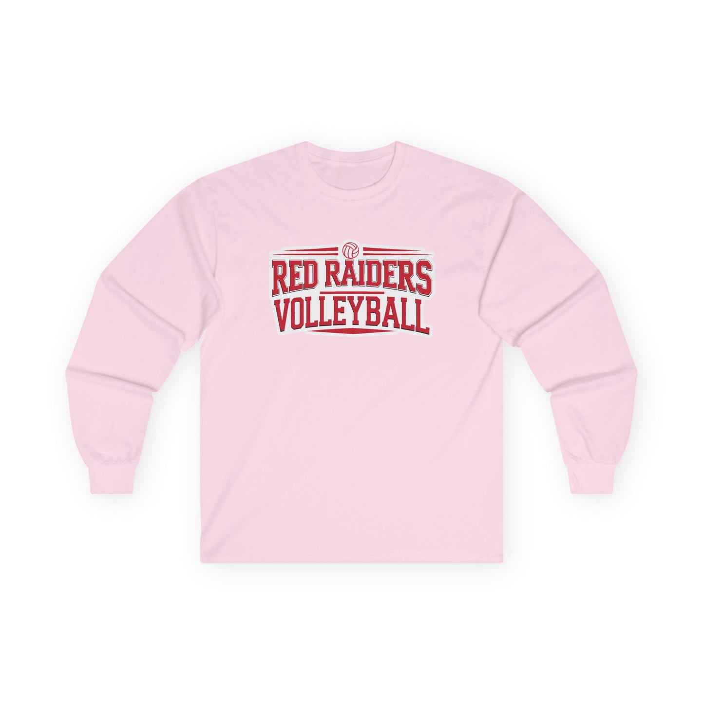 Adult Long Sleeve Tee \ Marion County Red Raiders Volleyball \ MCV2