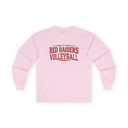 Adult Long Sleeve Tee \ Marion County Red Raiders Volleyball \ MCV2