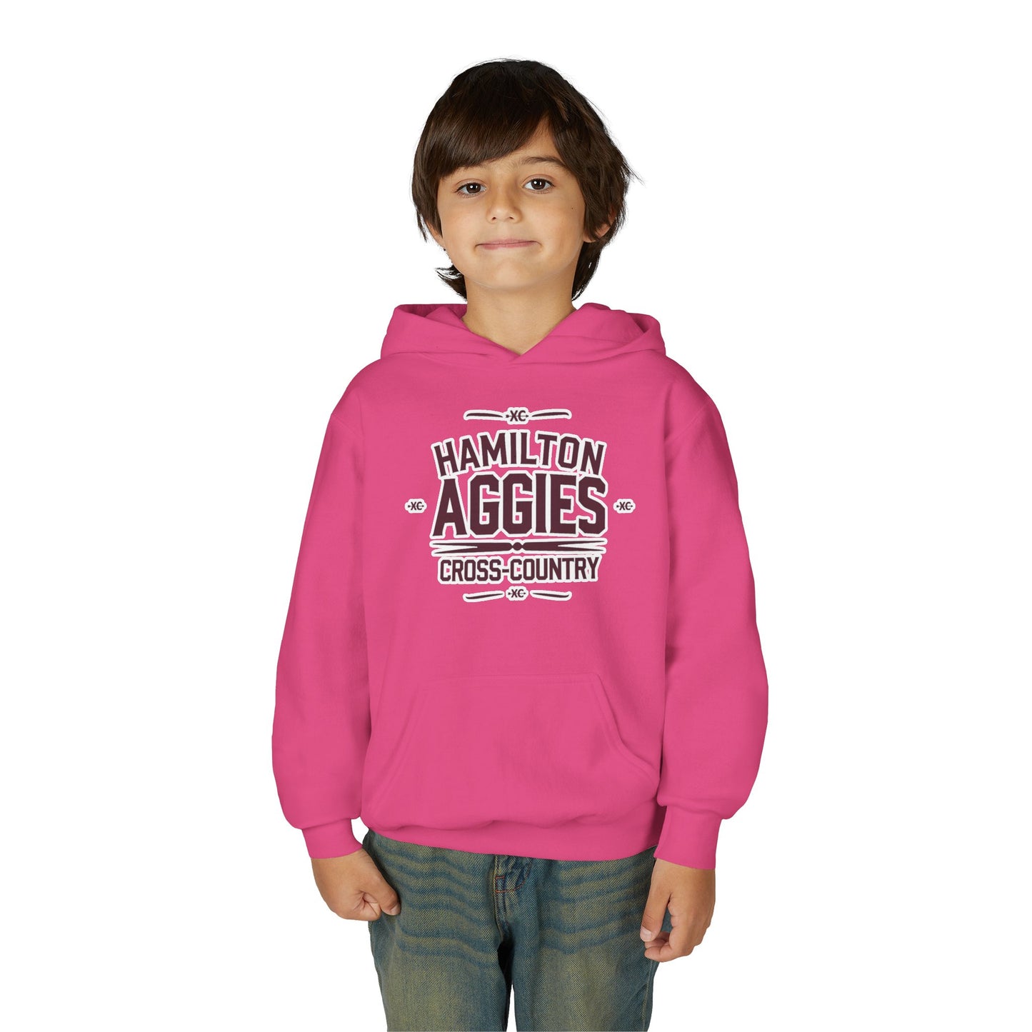 Youth Hoodie Sweatshirt \ Hamilton Aggies Cross-Country \ HCC1