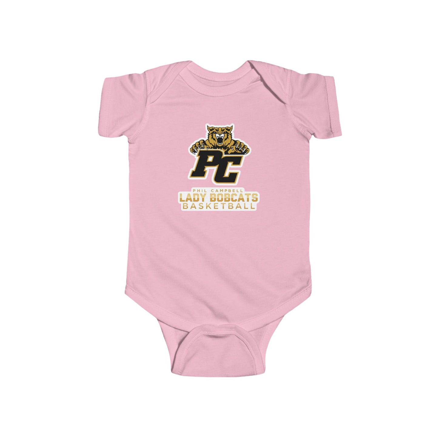 Short Sleeve Baby Bodysuit \ Phil Campbell Bobcats Basketball \ PCBBKG1