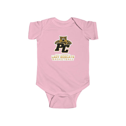 Short Sleeve Baby Bodysuit \ Phil Campbell Bobcats Basketball \ PCBBKG1