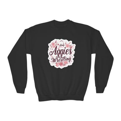 Youth Crewneck Sweatshirt \ Hamilton Aggies Wrestling \ HAWG1
