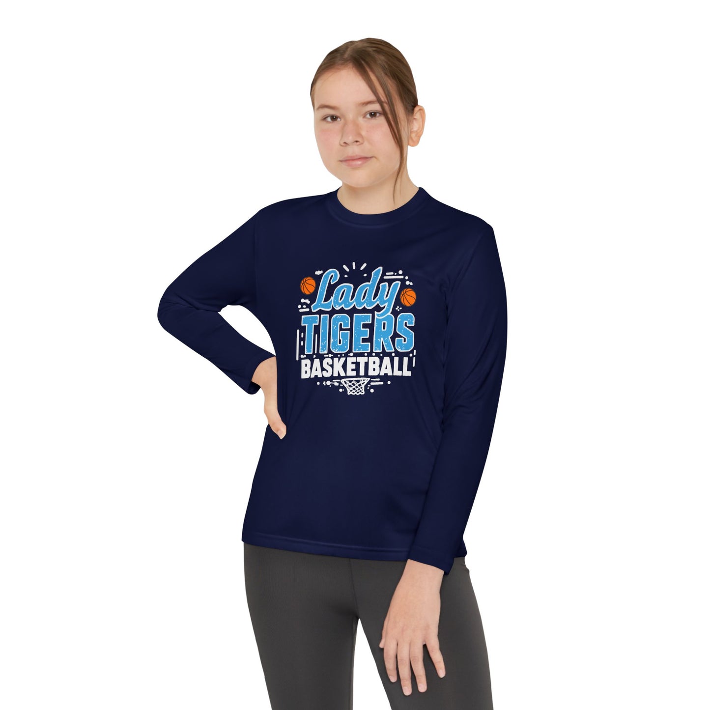 Youth Long Sleeve Tee \ Brilliant Tigers Basketball \ BTBKG1