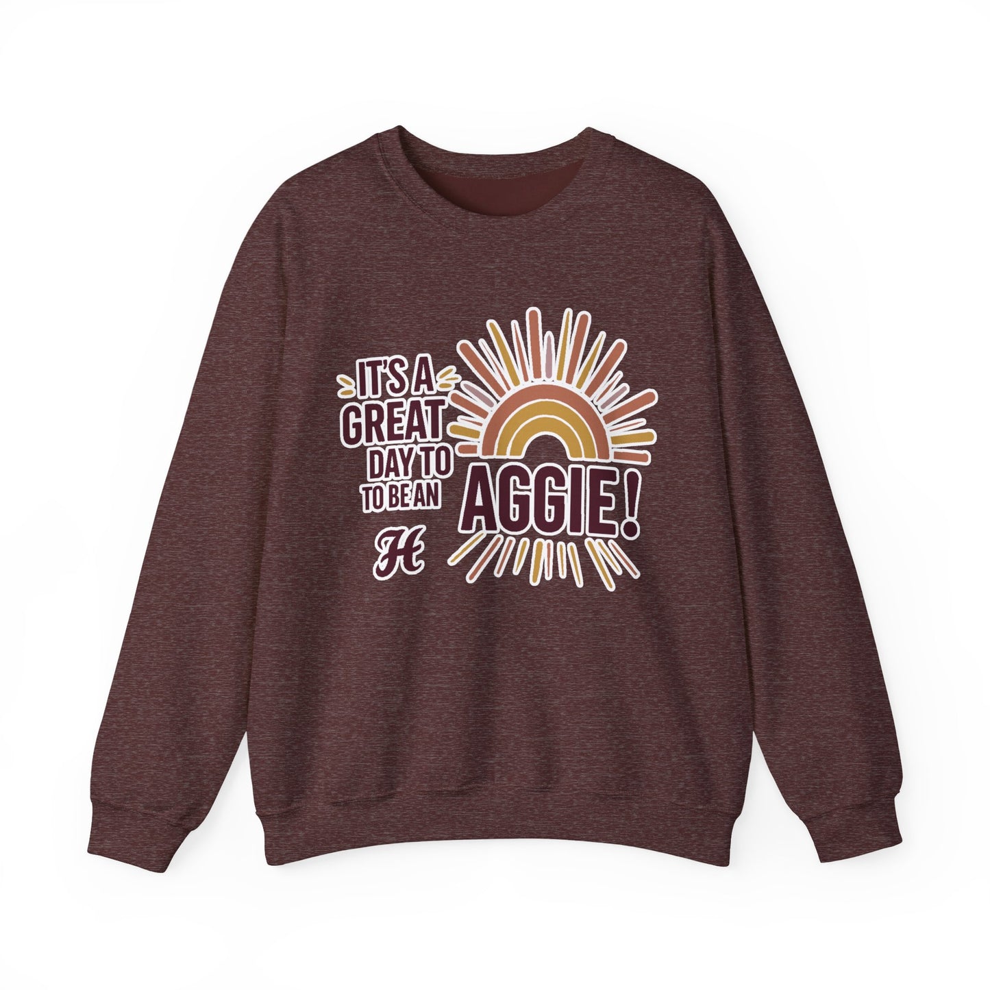 Adult Crewneck Sweatshirt \ It's a Great Day to be an Aggie! \ GDA1