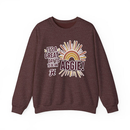 Adult Crewneck Sweatshirt \ It's a Great Day to be an Aggie! \ GDA1