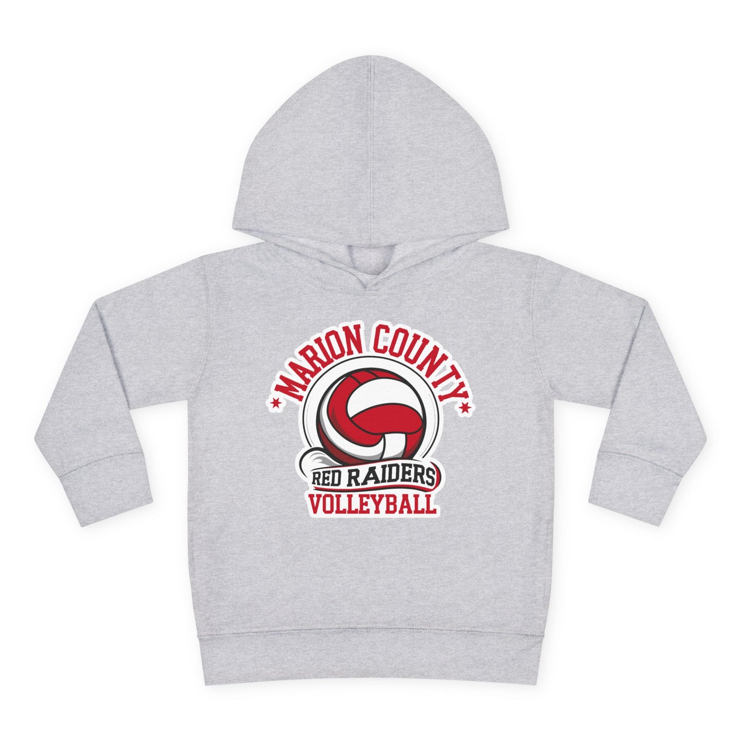 Toddler Hoodie Sweatshirt \ Marion County Red Raiders Volleyball \ MCV1