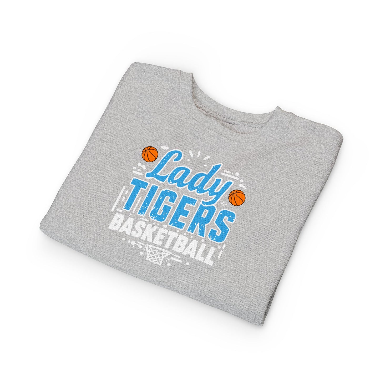 Toddler Crewneck Sweatshirt \ Brilliant Tigers Basketball \ BTBKG1