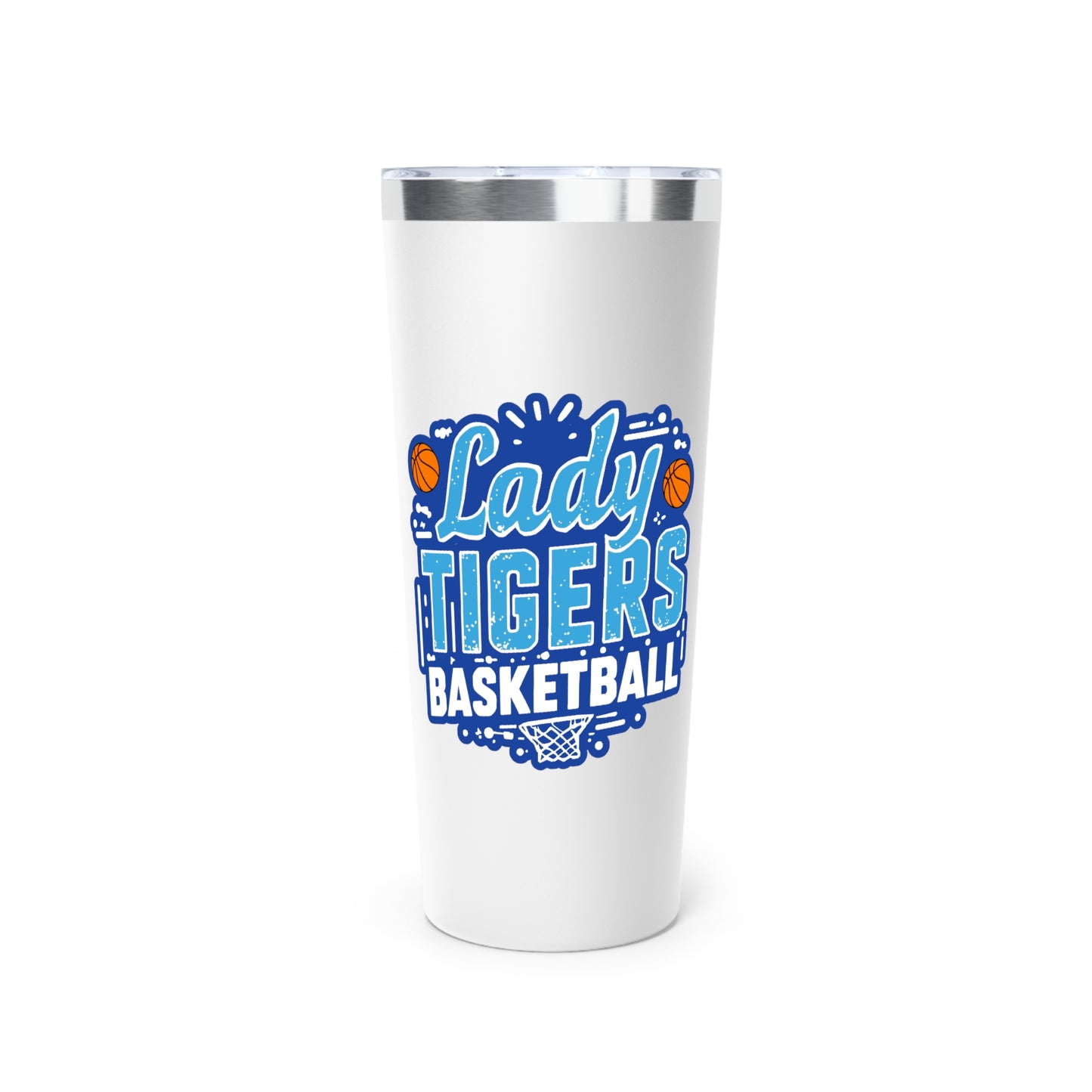 22oz Copper Insulated Tumbler \ Brilliant Tigers Basketball \ BTBKG1
