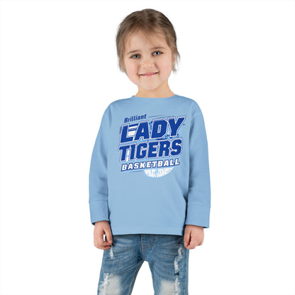 Toddler Long Sleeve Tee \ Brilliant Tigers Basketball \ BTBKG2