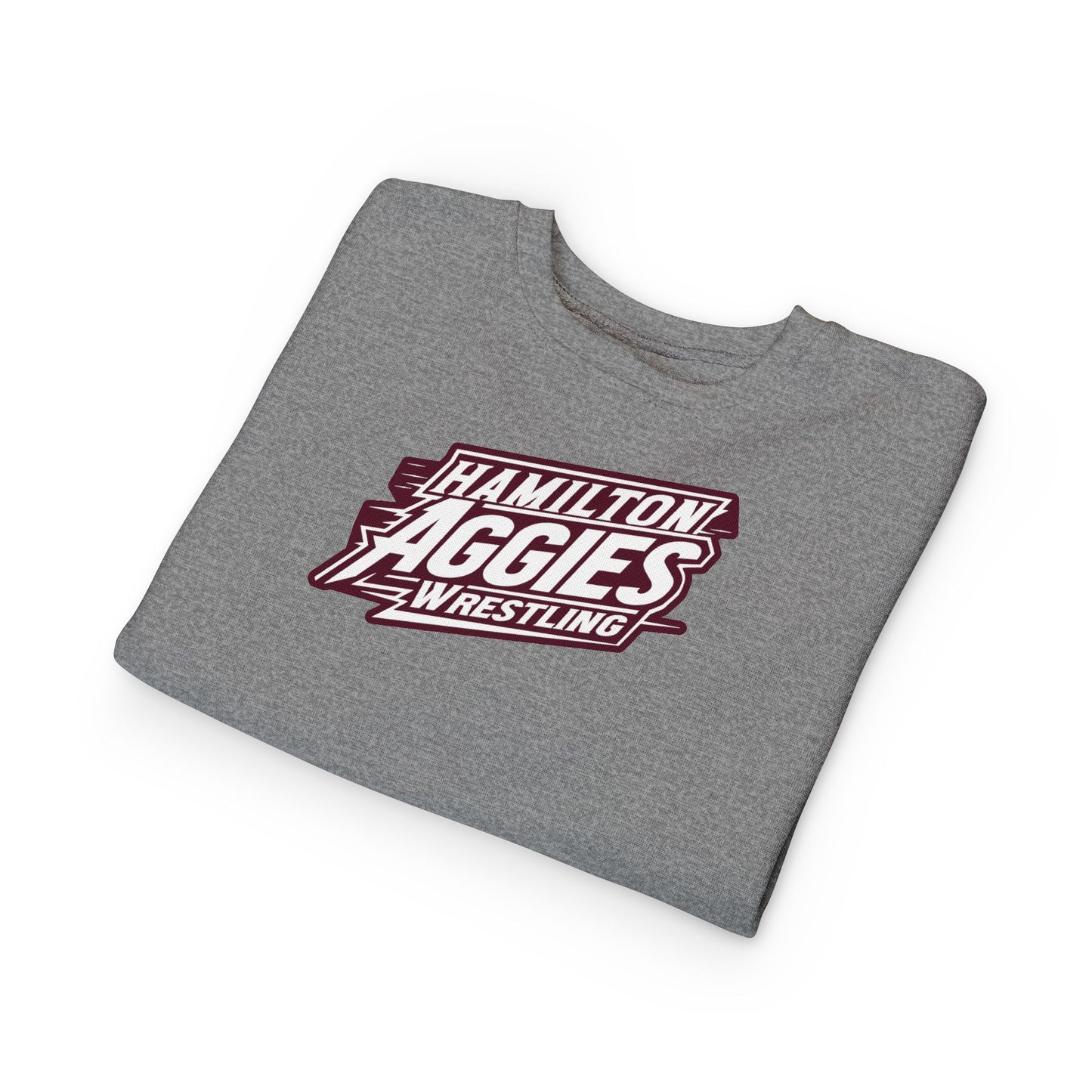 Toddler Crewneck Sweatshirt \ Hamilton Aggies Wrestling \ HAW1