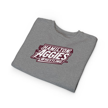 Toddler Crewneck Sweatshirt \ Hamilton Aggies Wrestling \ HAW1