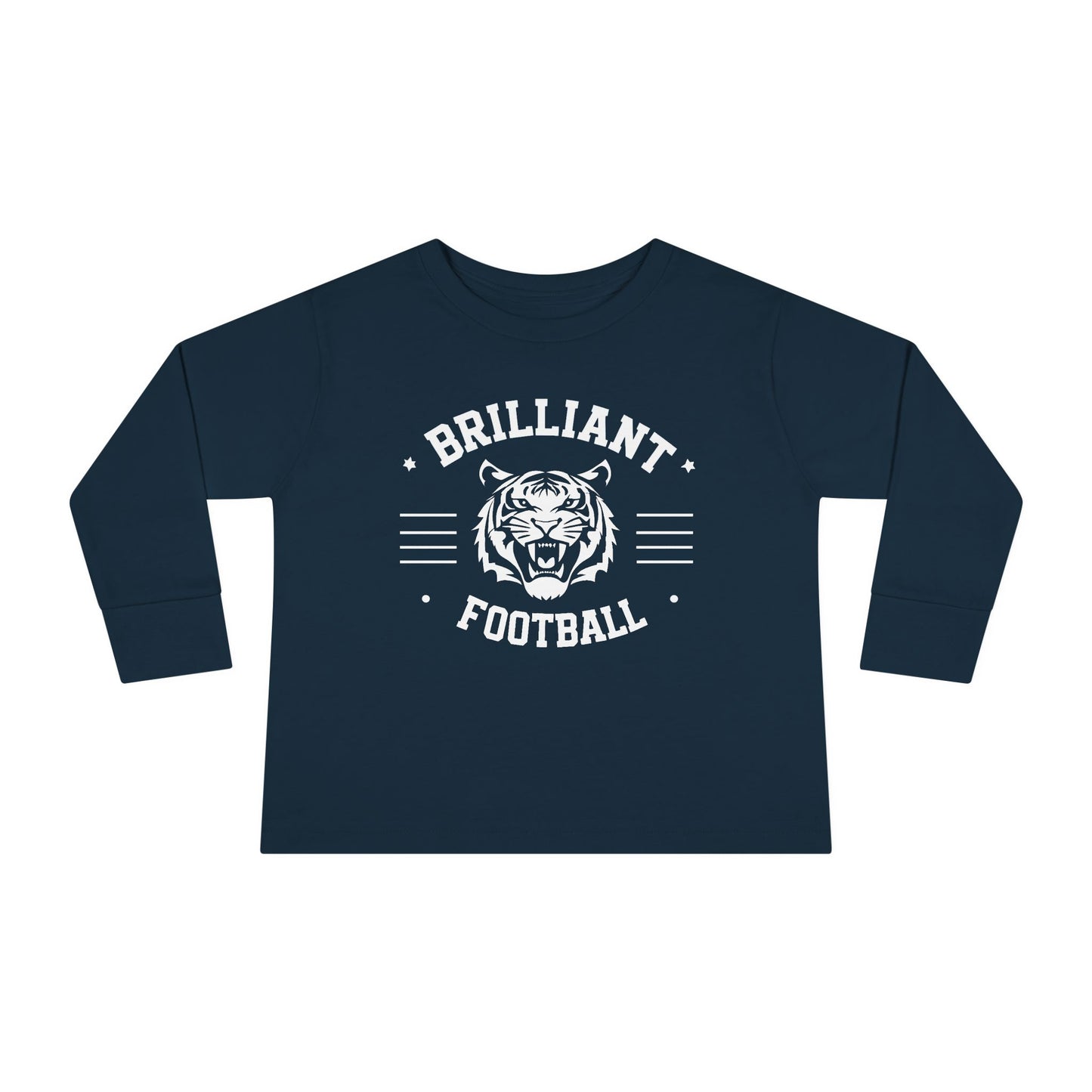 Toddler Long Sleeve Tee \ Brilliant Tigers Football \ BTF2