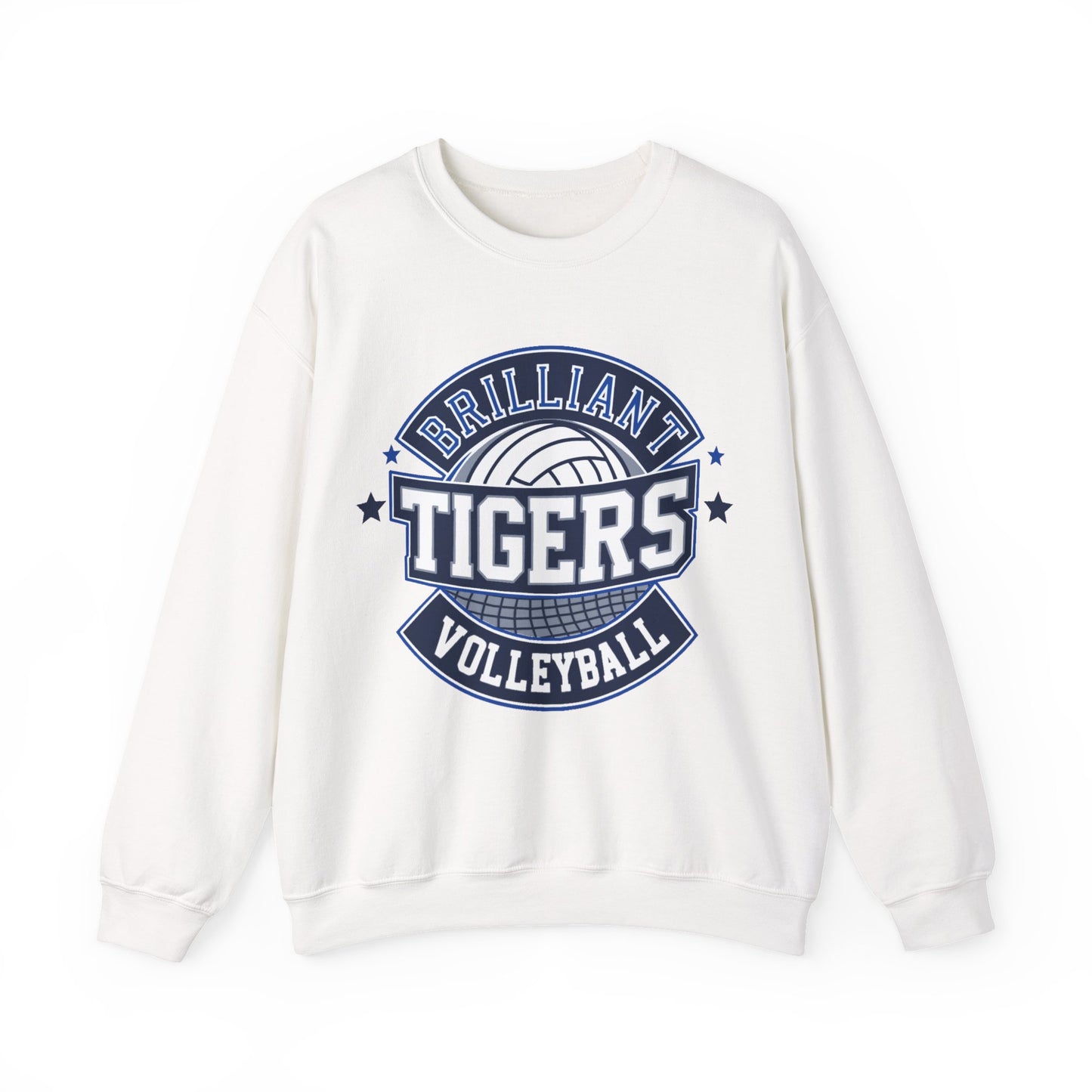 Adult Crewneck Sweatshirt \ Brilliant Tigers Volleyball \ BTV1
