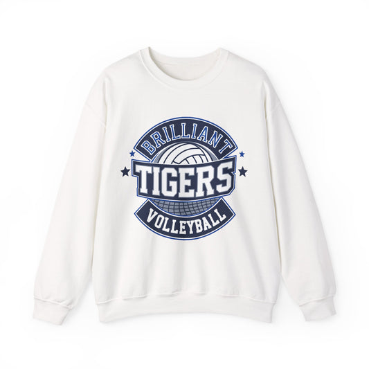 Adult Crewneck Sweatshirt \ Brilliant Tigers Volleyball \ BTV1