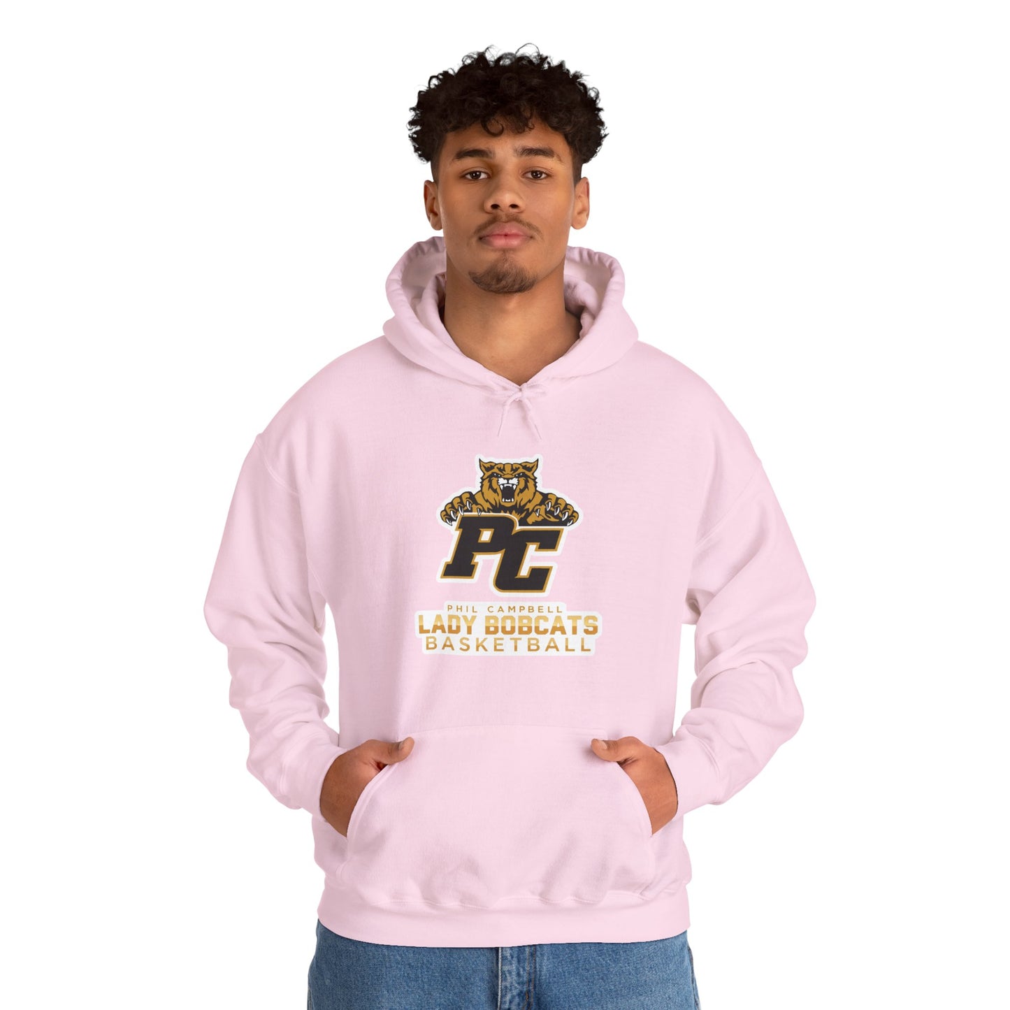 Adult Hoodie Sweatshirt \ Phil Campbell Bobcats Basketball \ PCBBKG1
