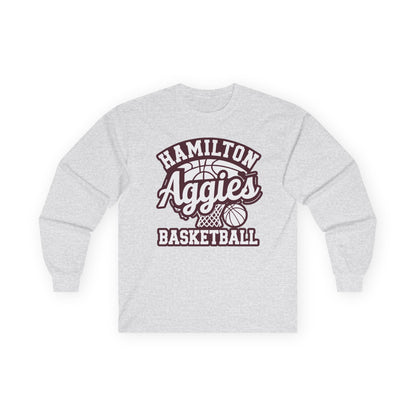 Long Sleeve Tee \ Hamilton Aggies Basketball \ HABBG1