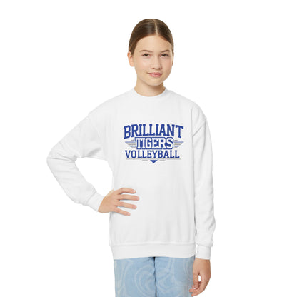 Youth Crewneck Sweatshirt \ Brilliant Tigers Volleyball \ BTV2
